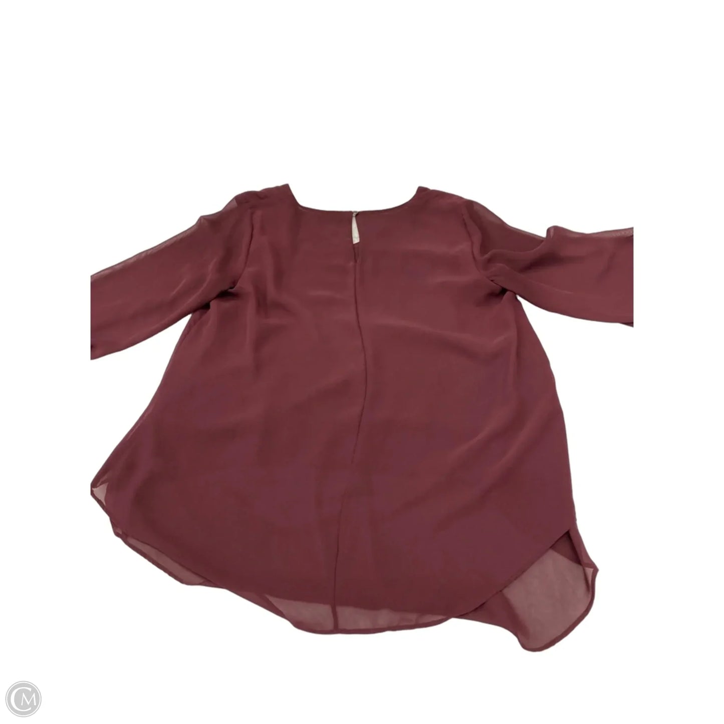 Blouse 3/4 Sleeve By Jennifer Lopez In Mauve, Size: L