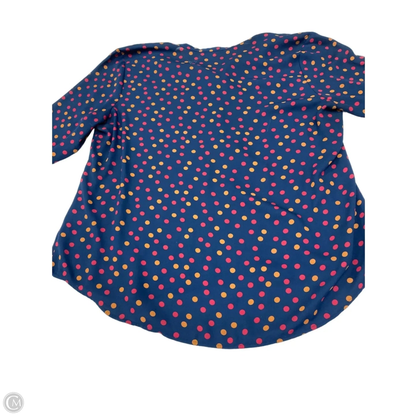 Blouse 3/4 Sleeve By Van Heusen In Polkadot Pattern, Size: Xl