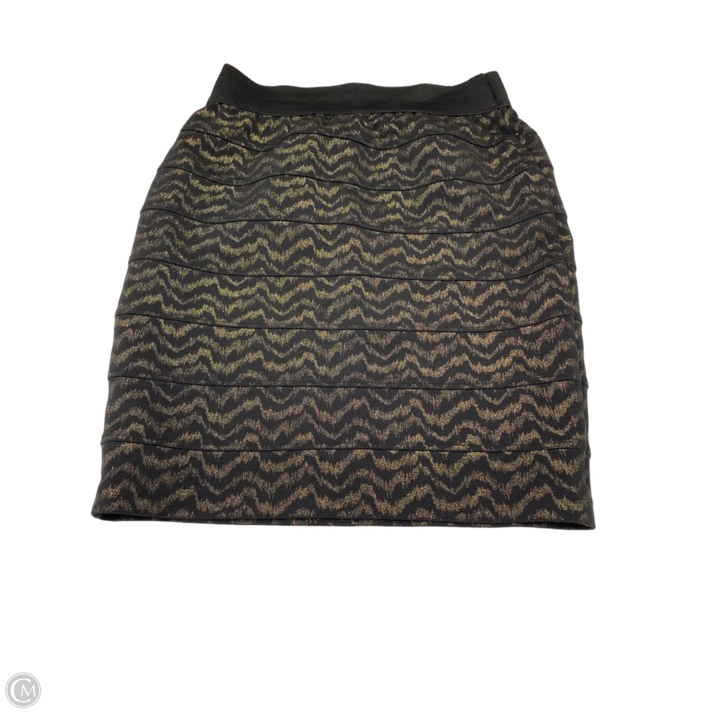 Skirt Mini & Short By Thalia Sodi In Black & Gold, Size: 10