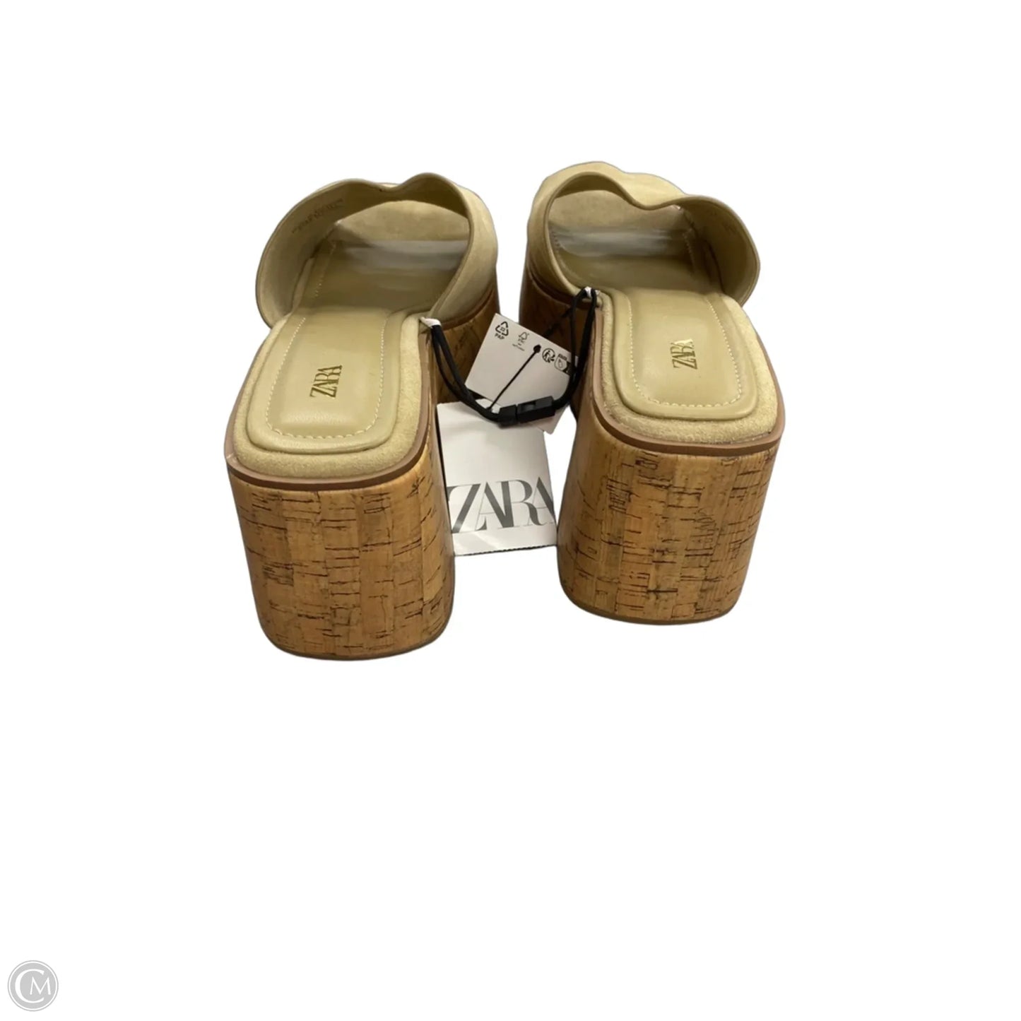 Shoes Heels Wedge By Zara In Beige, Size: 7.5