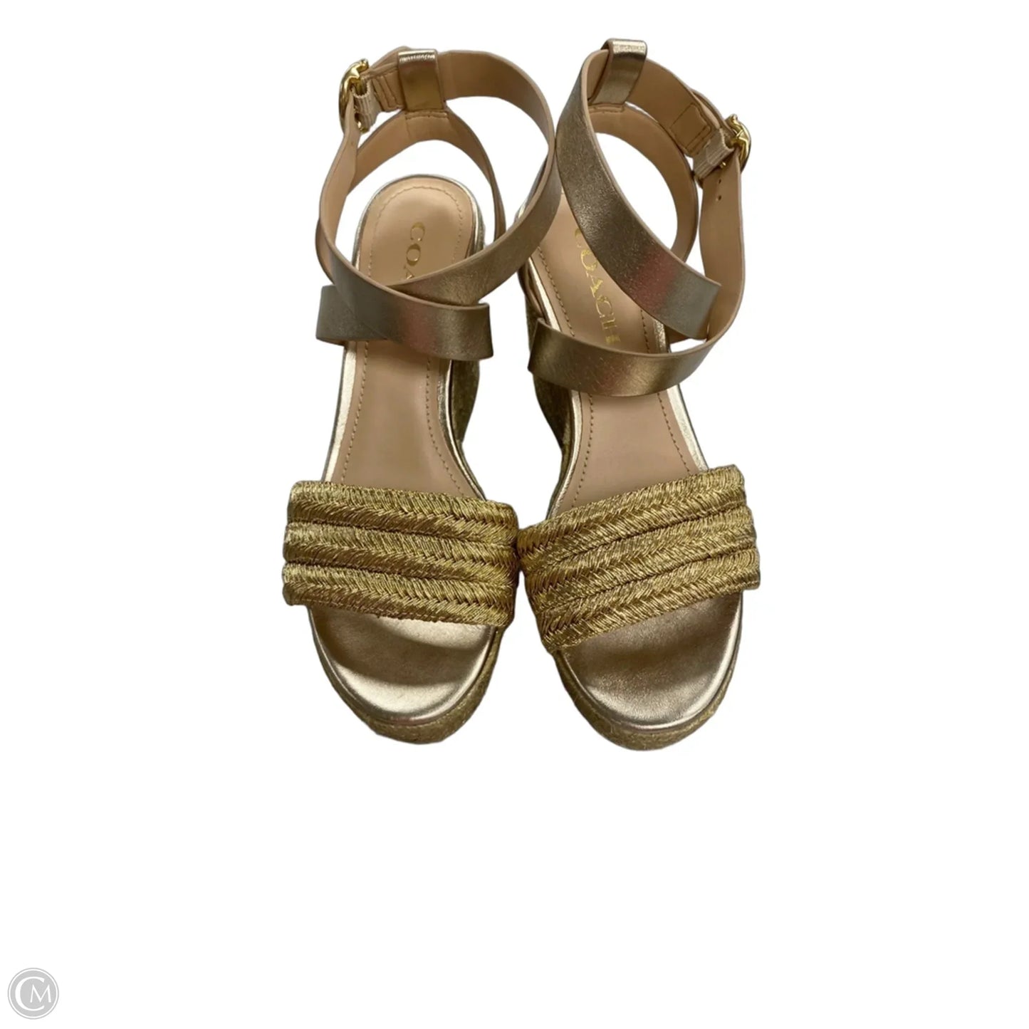 Shoes Designer By Coach In Gold, Size: 7.5
