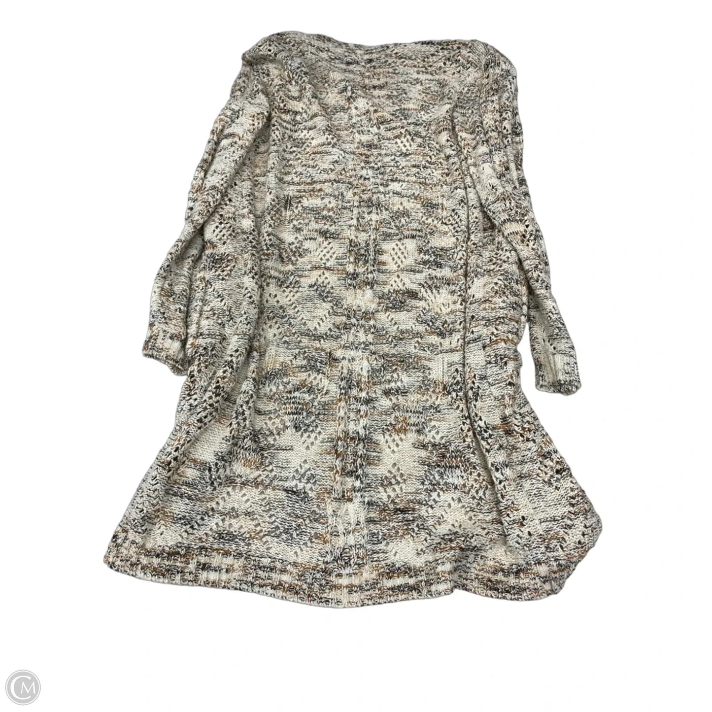Sweater Cardigan By Knox Rose In Beige, Size: L