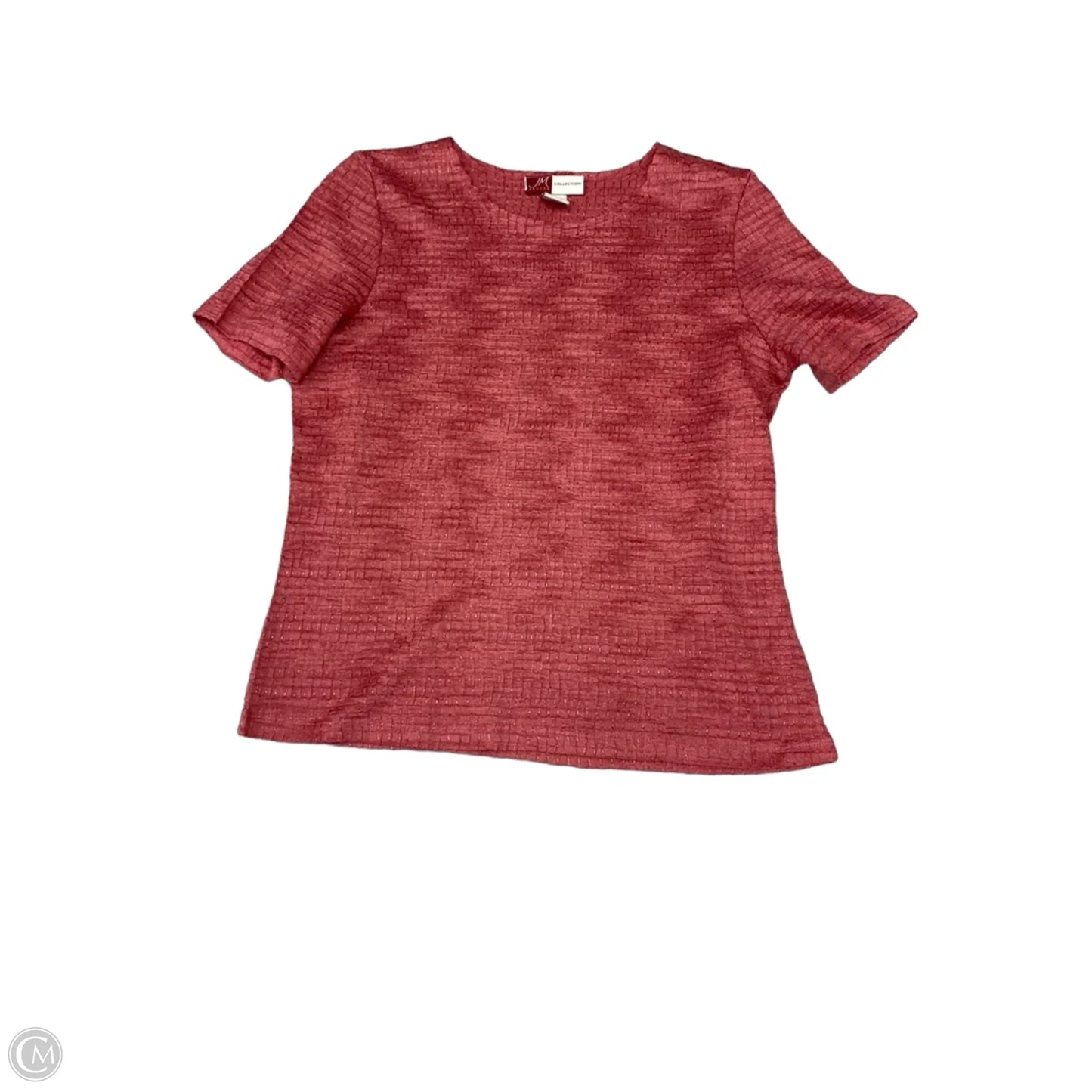 Top Short Sleeve By Jm Collections In Peach, Size: Mp