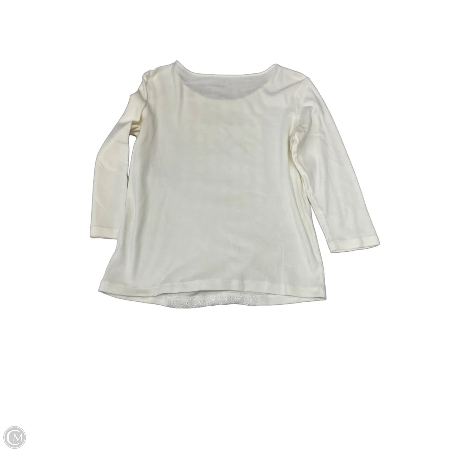 Top Long Sleeve By Talbots In Cream, Size: S