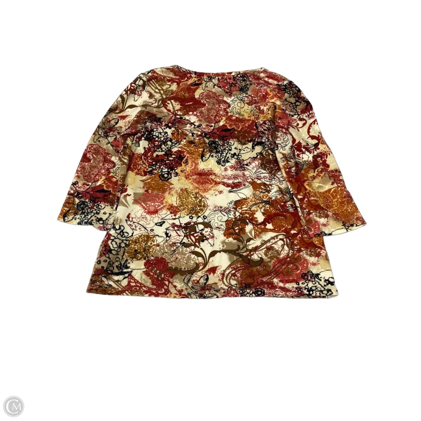 Top 3/4 Sleeve By Christopher And Banks In Paisley Print, Size: S