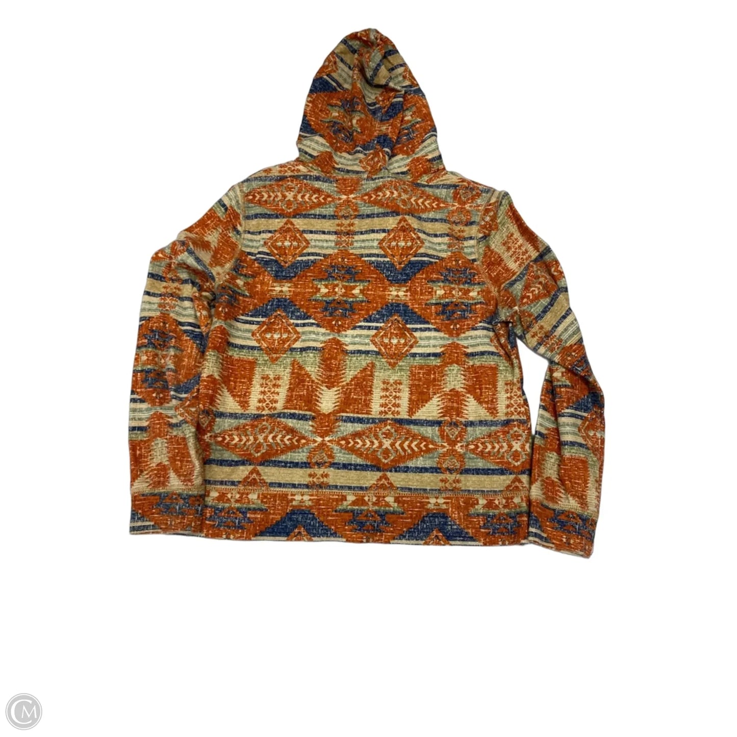 Sweatshirt Hoodie By Chaps In Geometric Pattern, Size: Mp