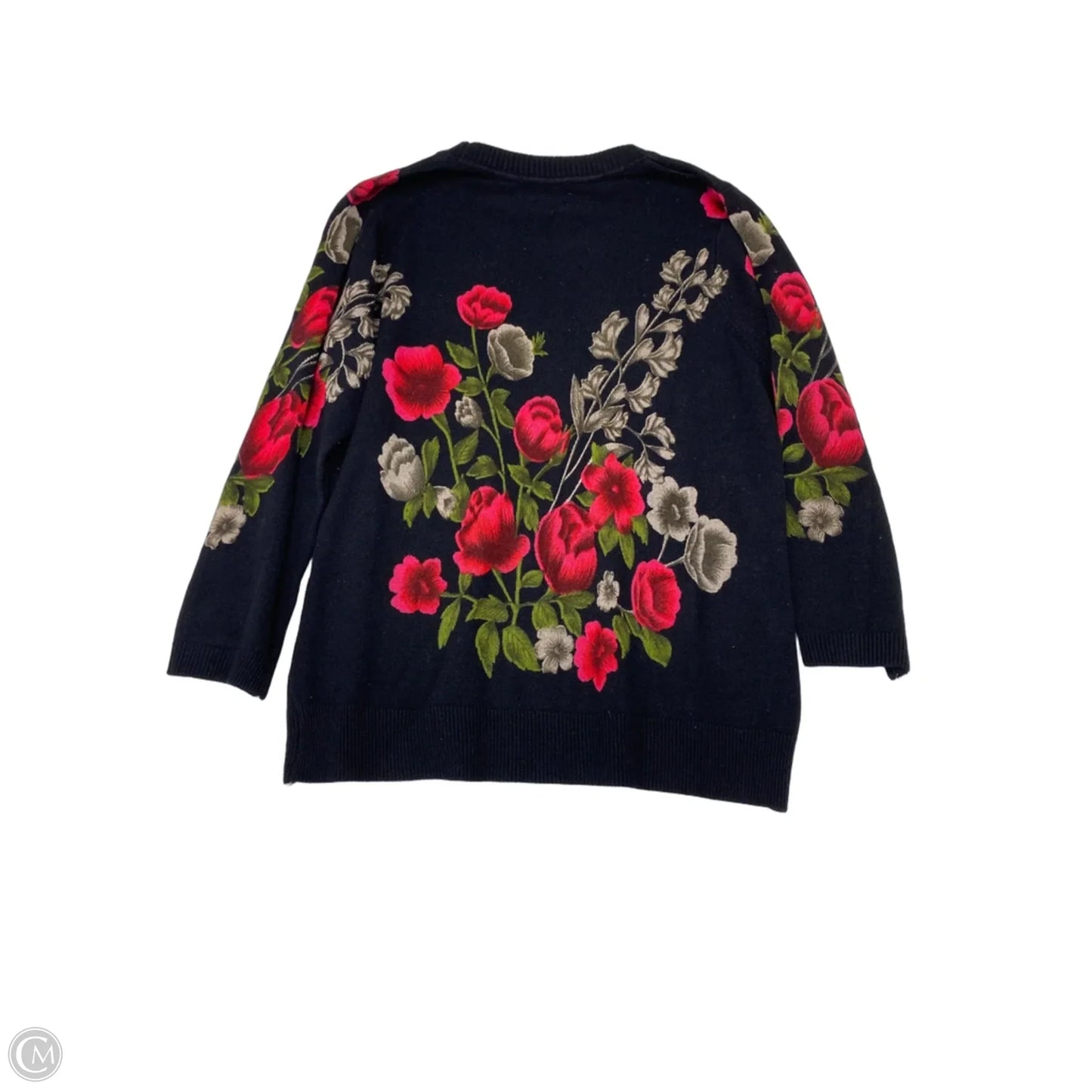 Sweater By Rebecca Malone In Floral Print, Size: Mp