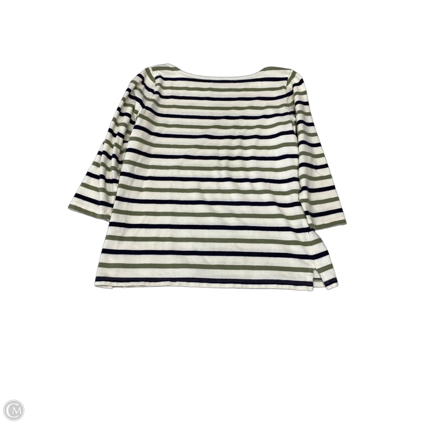Top 3/4 Sleeve By Talbots In Striped Pattern, Size: Sp