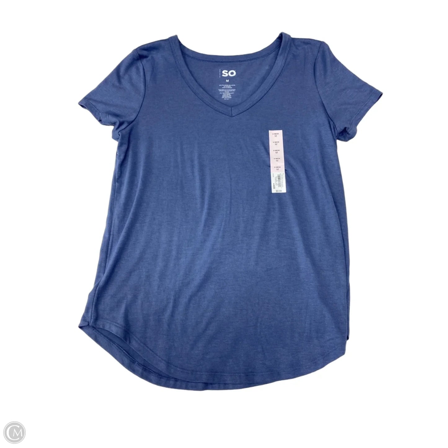 Top Short Sleeve Basic By So In Blue, Size: M
