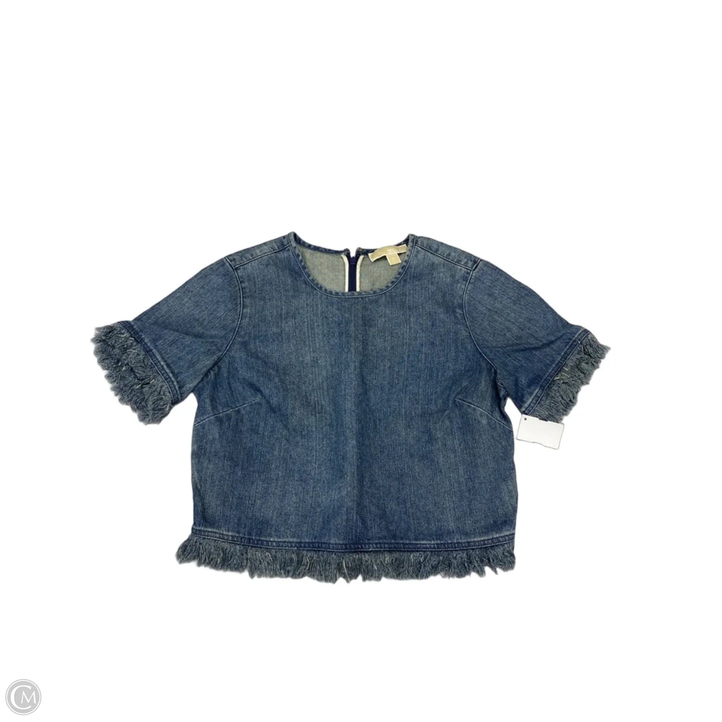 Top Short Sleeve Designer By Michael Kors In Blue, Size: M