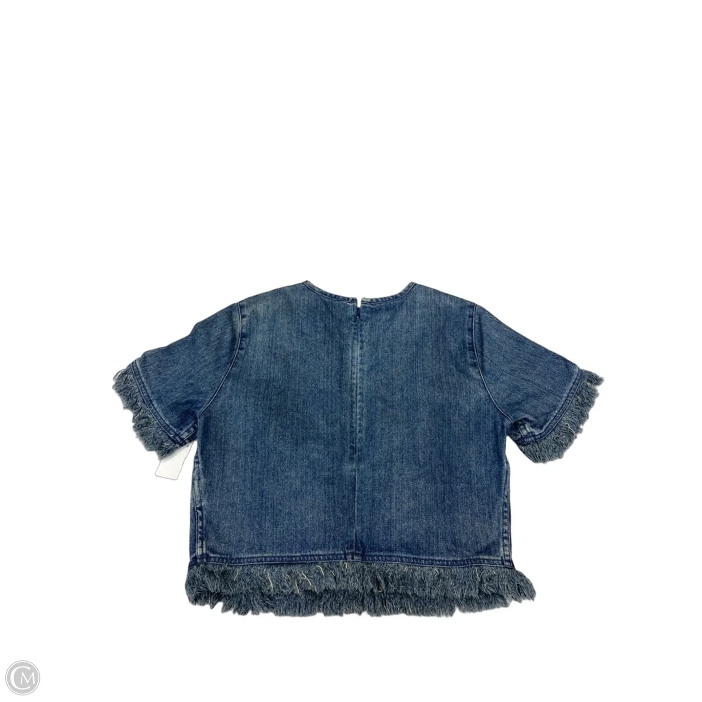 Top Short Sleeve Designer By Michael Kors In Blue, Size: M