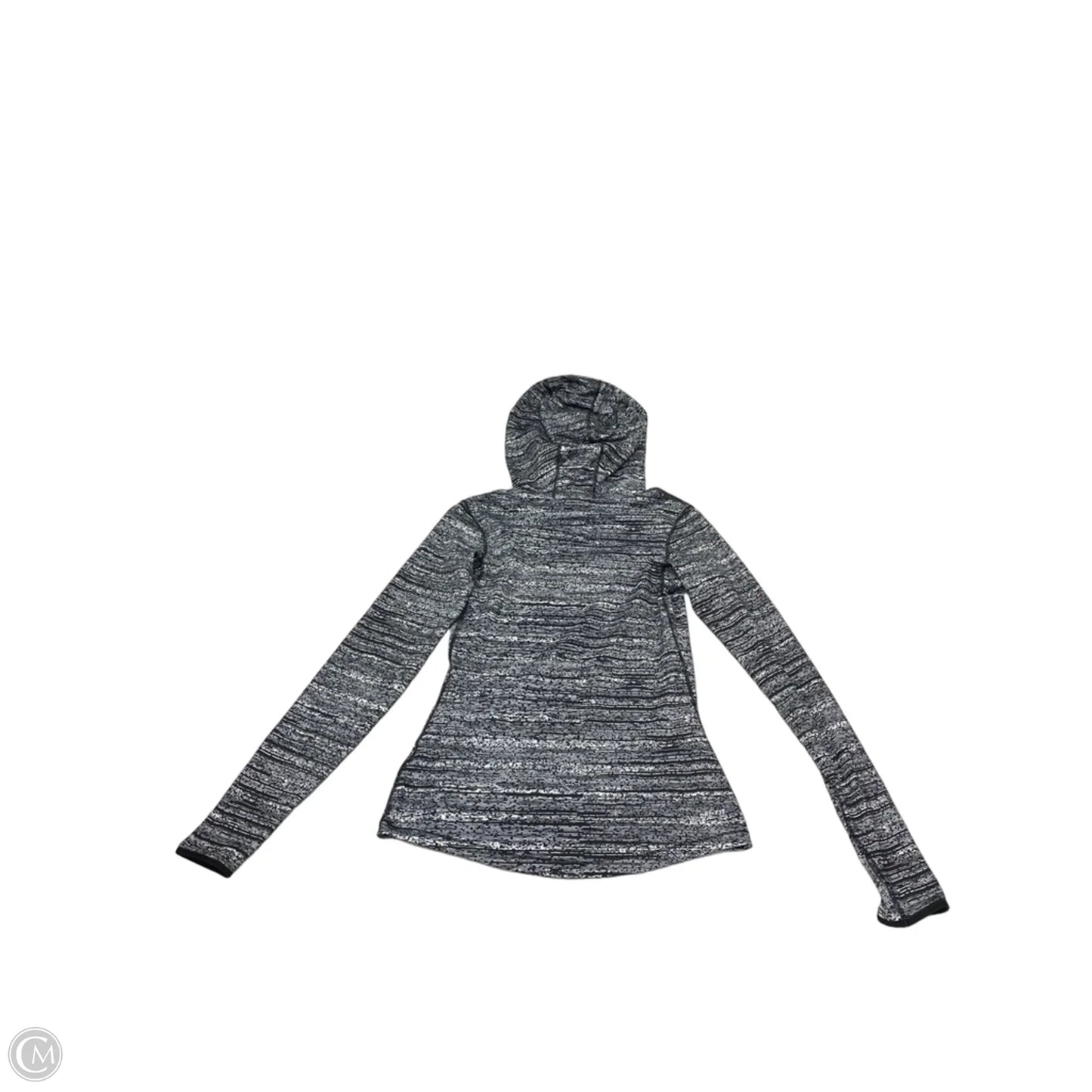 Athletic Sweatshirt Hoodie By Nike In Black & White, Size: S
