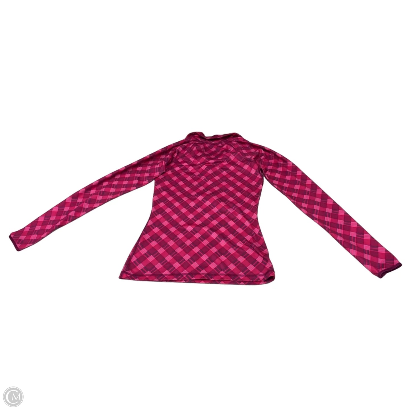 Athletic Top Long Sleeve Collar By Nike In Pink, Size: S