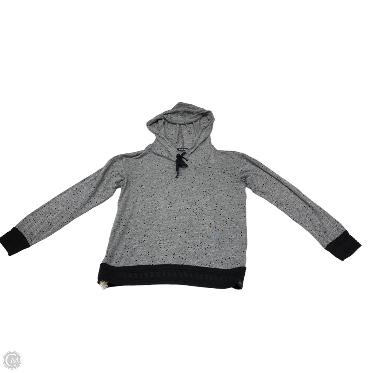 Sweatshirt Hoodie By Clothes Mentor In Black & Grey, Size: S