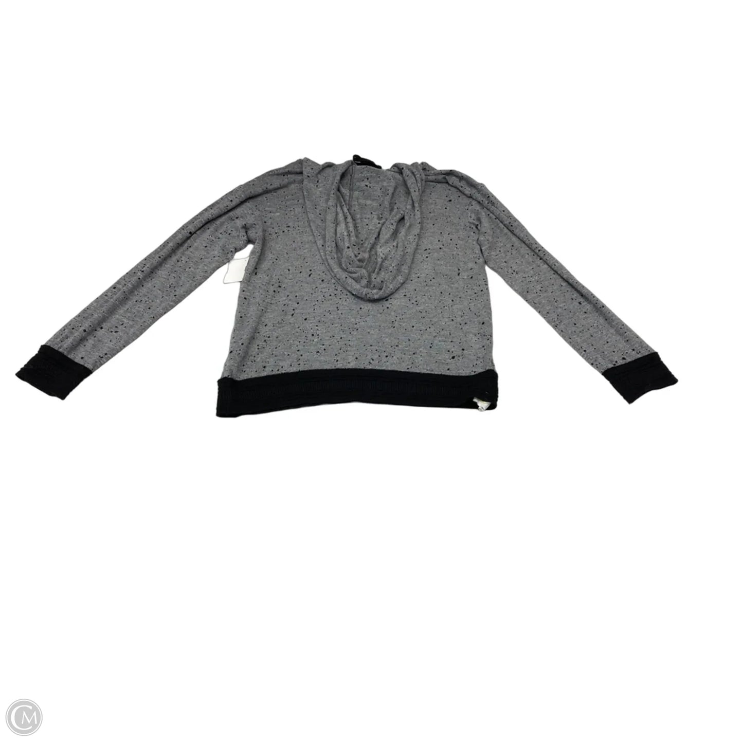 Sweatshirt Hoodie By Clothes Mentor In Black & Grey, Size: S