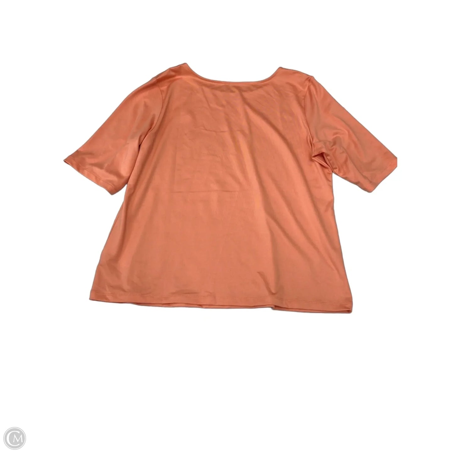Athletic Top Short Sleeve By Susan Graver In Orange, Size: Xl