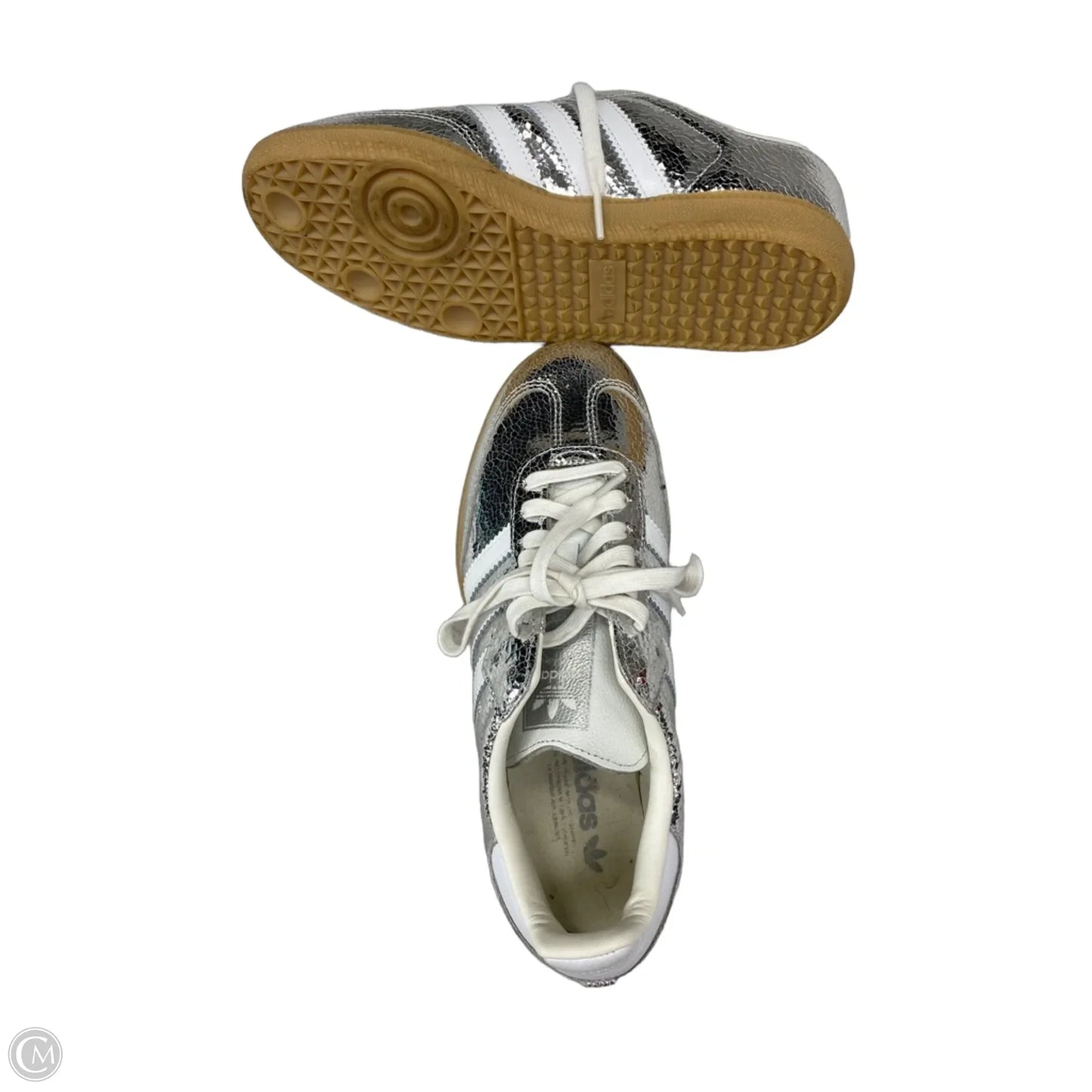 Shoes Sneakers By Adidas In Silver & White, Size: 9.5