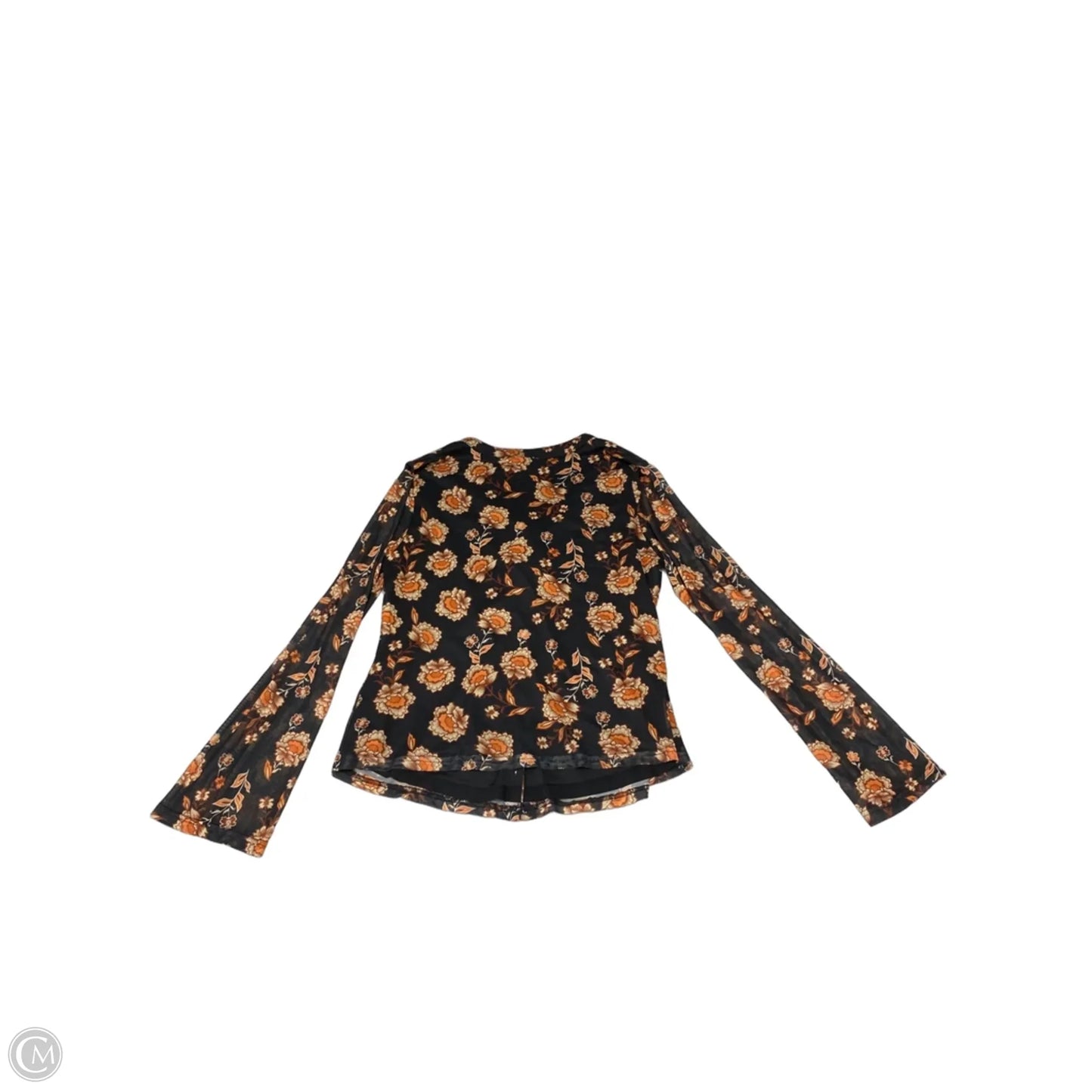 Blouse Long Sleeve By Btfbm In Floral Print, Size: Osfm