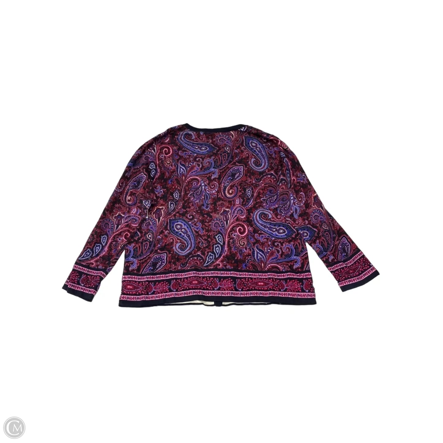Cardigan By Talbots In Paisley Print, Size: 2x