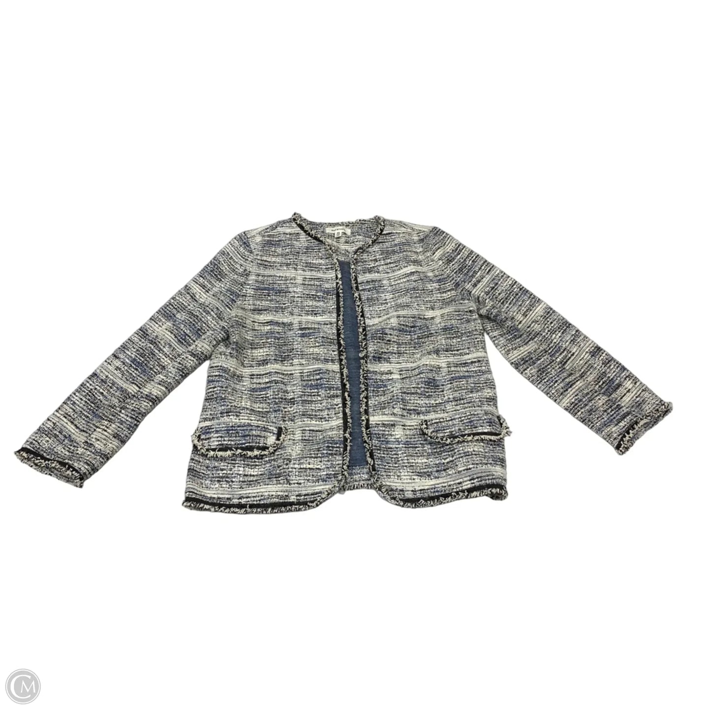 Blazer By Max Studio In Blue & Cream, Size: Xs