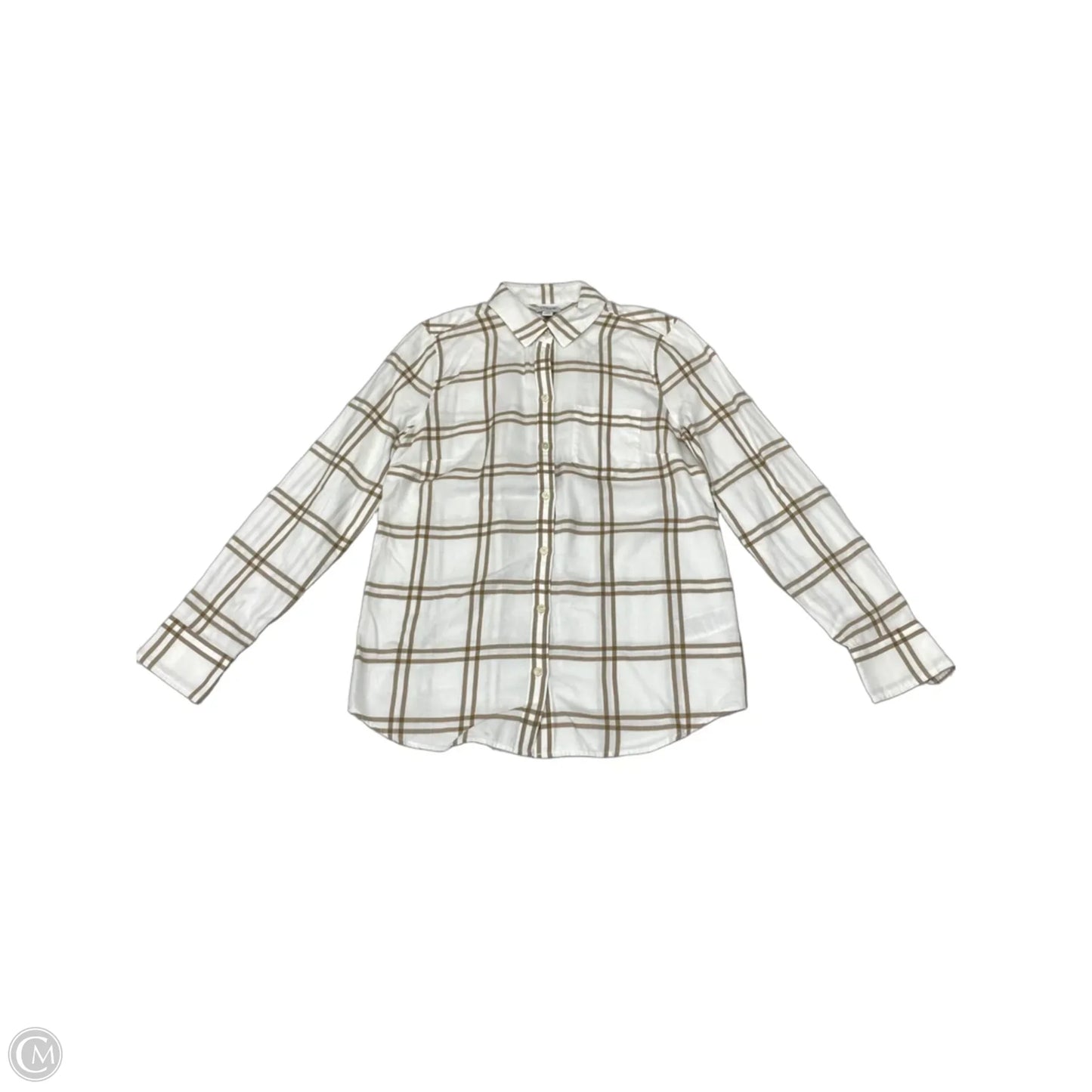 Top Long Sleeve By J. Crew In Cream & Tan, Size: Xs
