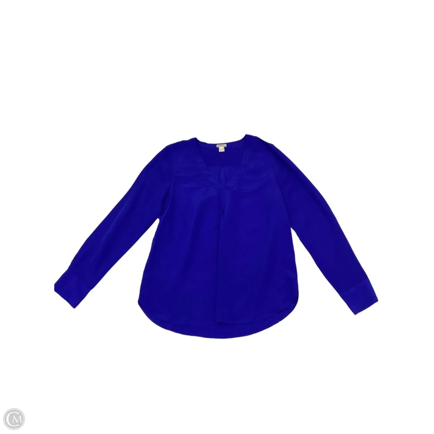 Blouse Long Sleeve By J. Crew In Blue, Size: S