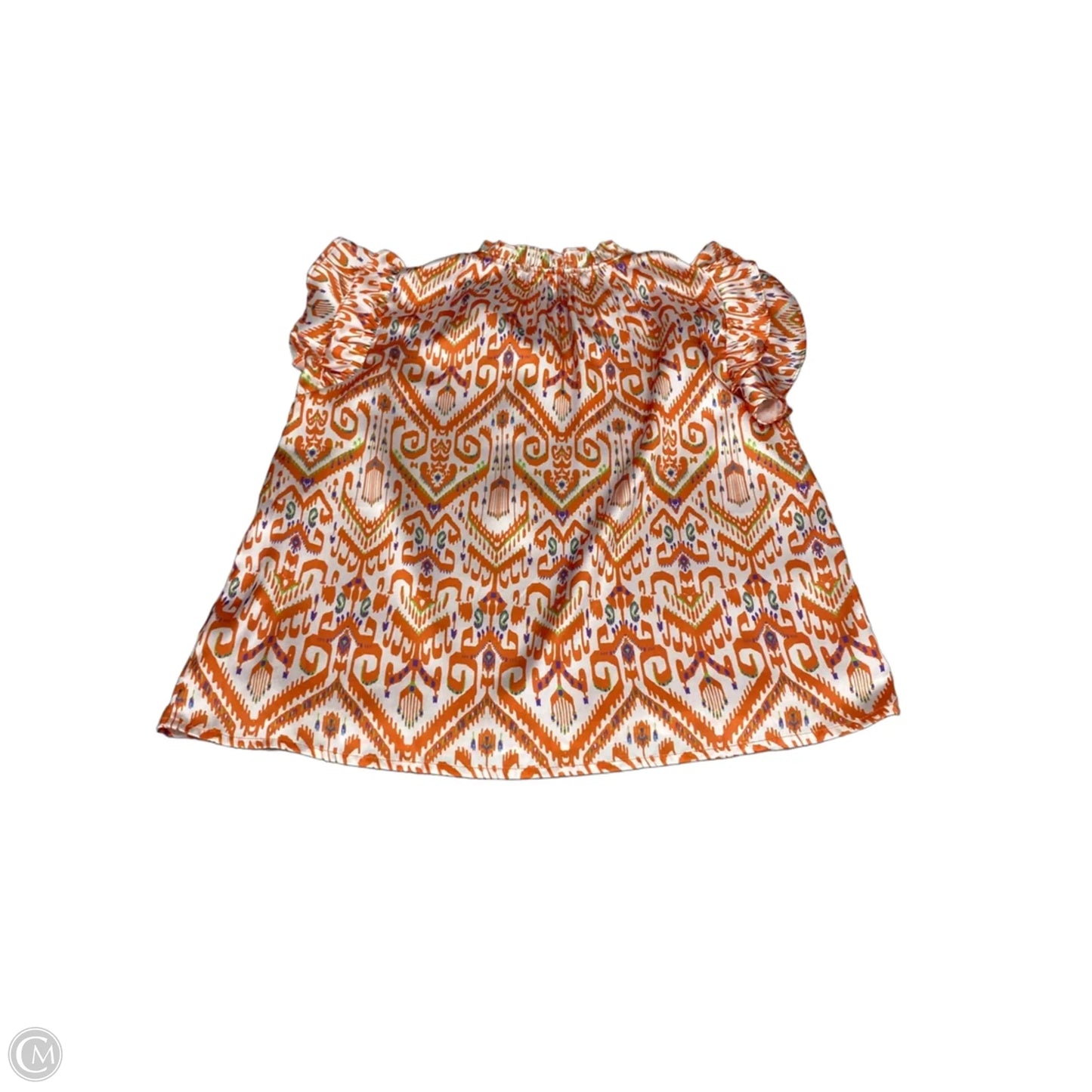 Blouse Short Sleeve By Pinch In Orange, Size: L
