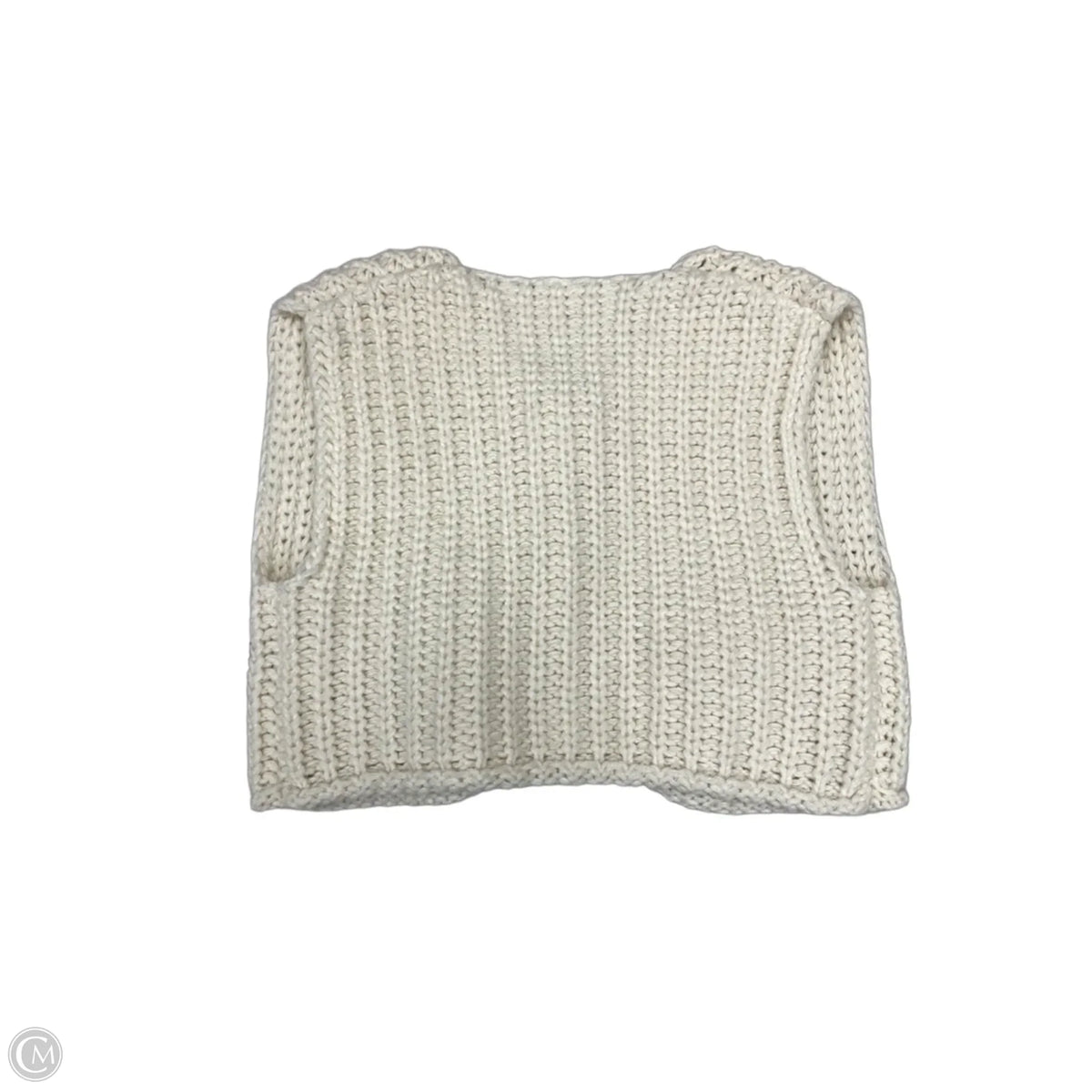 Vest Sweater By Clothes Mentor In Cream, Size: S