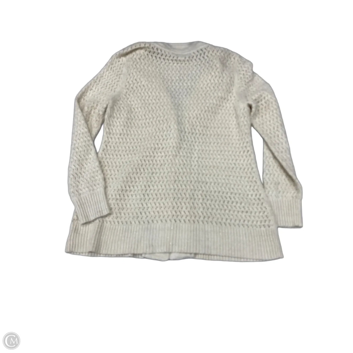 Cardigan By Clothes Mentor In Cream, Size: Lp
