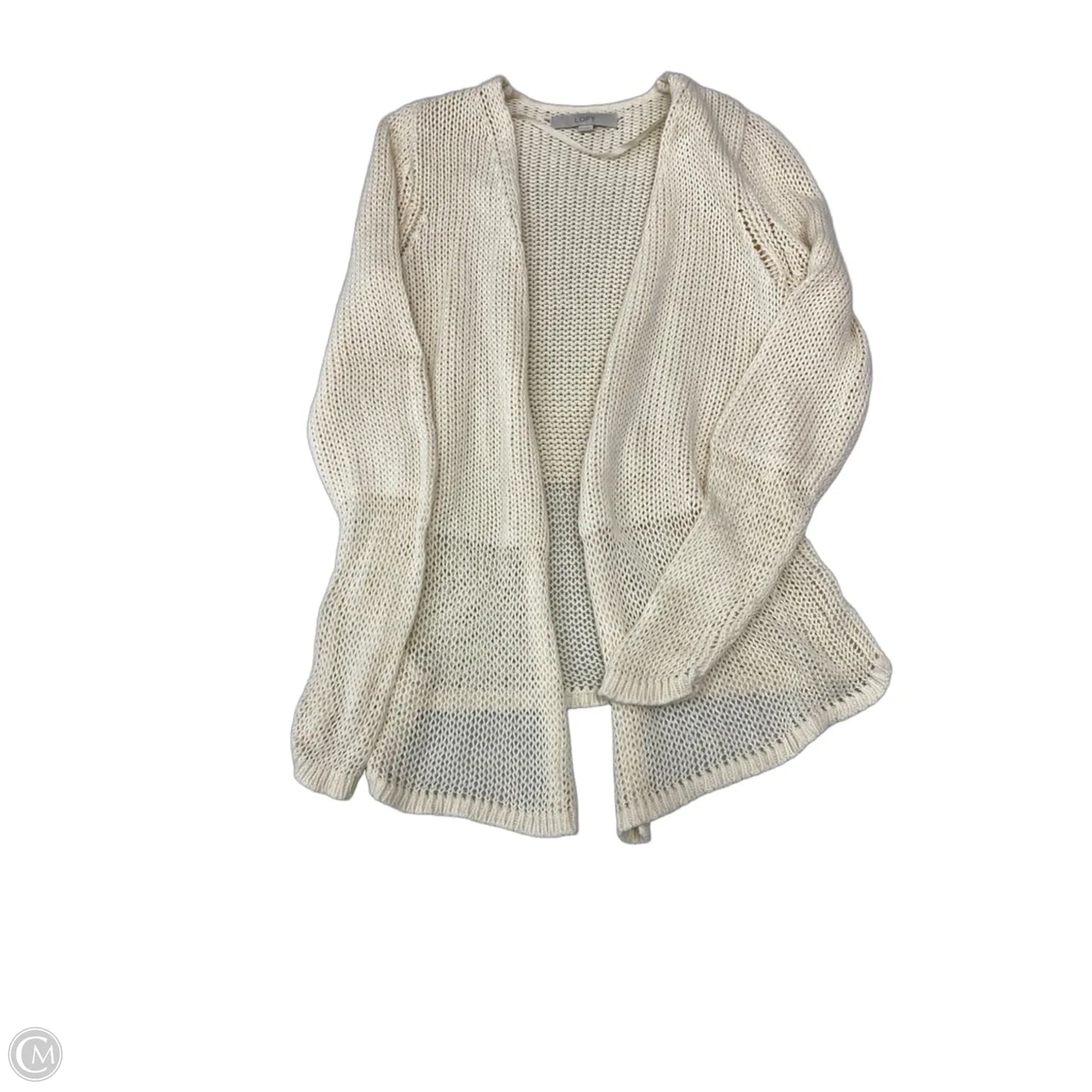 Cardigan By Loft In Cream, Size: M