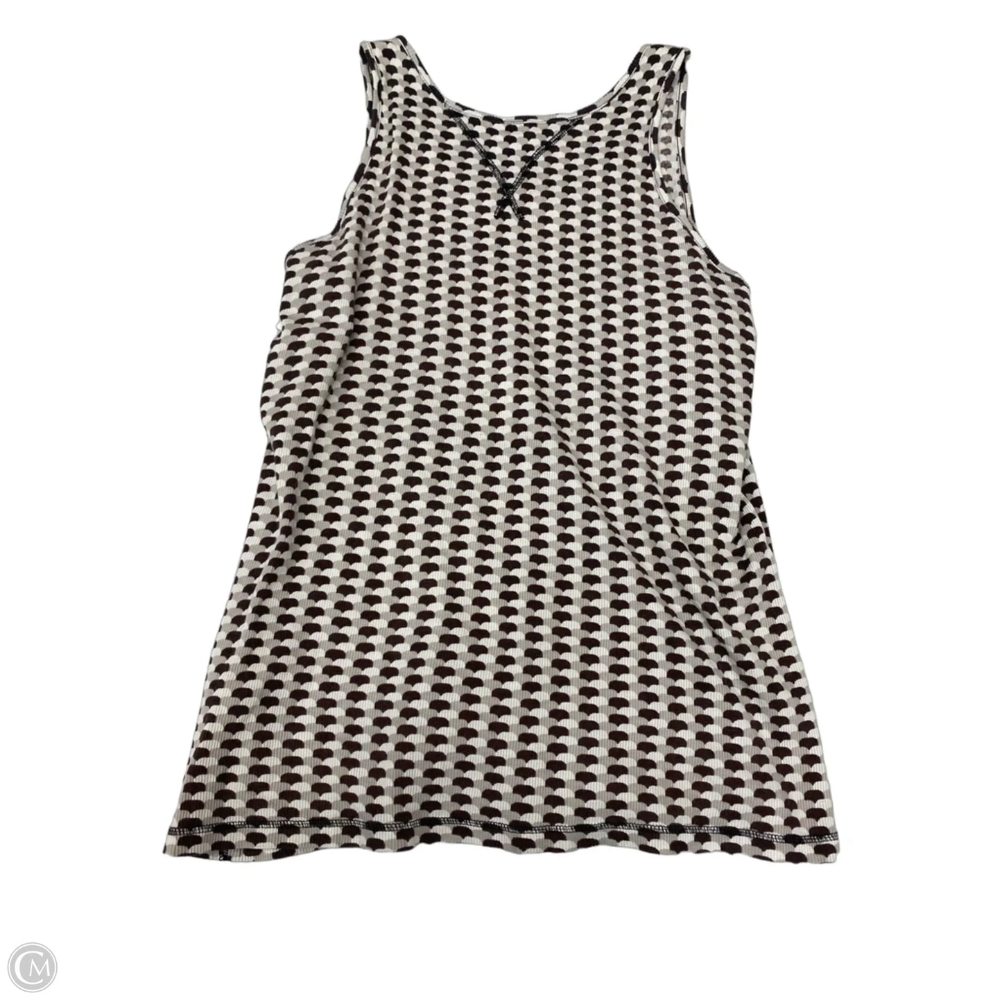 Top Sleeveless By Nike Apparel In Brown & Cream, Size: Xxl