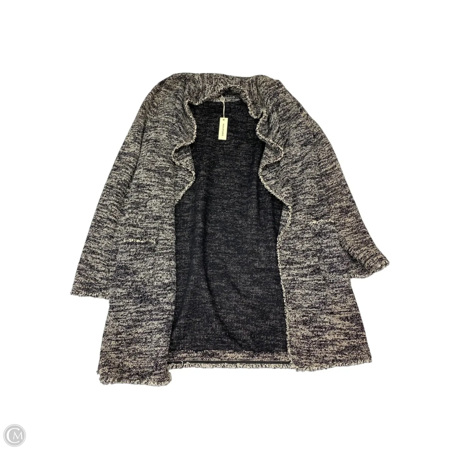 Cardigan By Max Studio In Black & Cream, Size: S