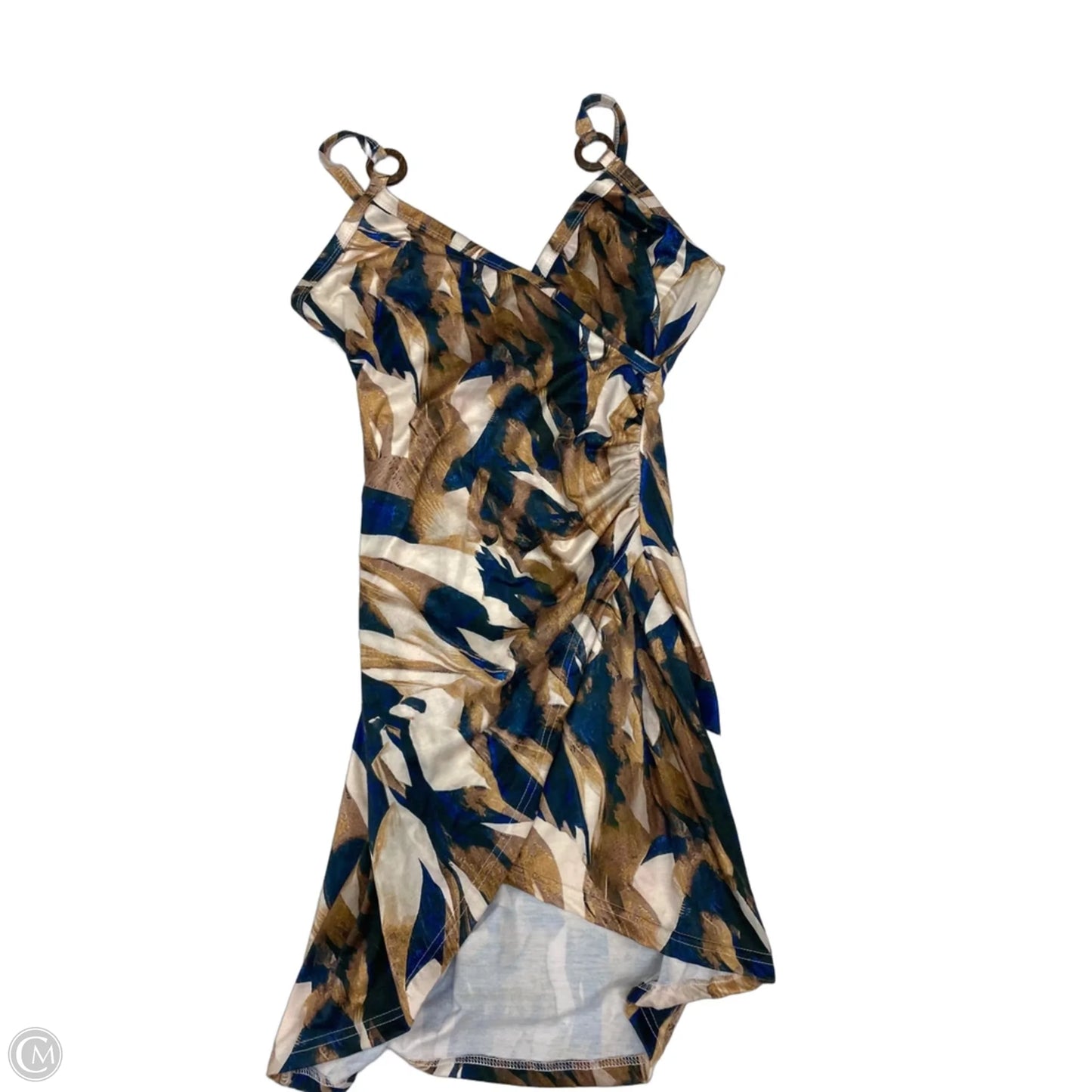 Dress Casual Short By Shein In Brown & Cream, Size: Xs