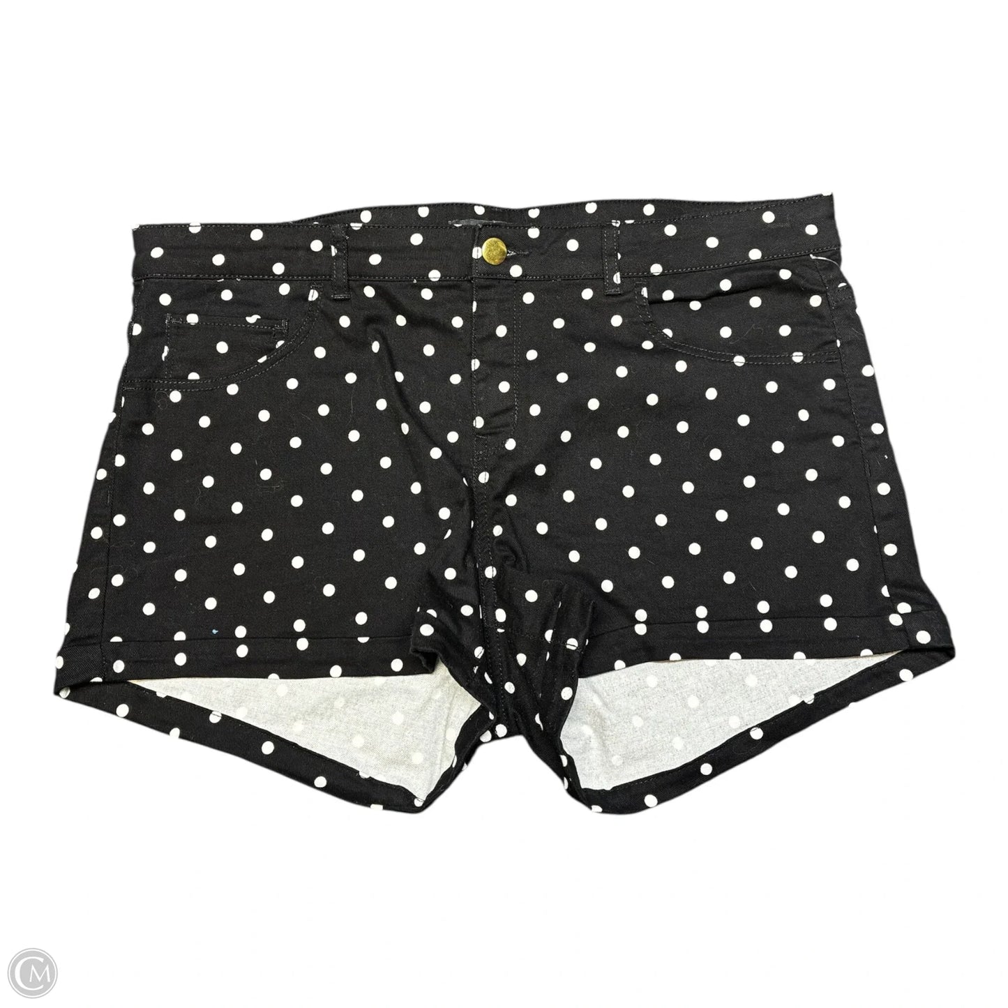Shorts By H&m In Black & White, Size: 12