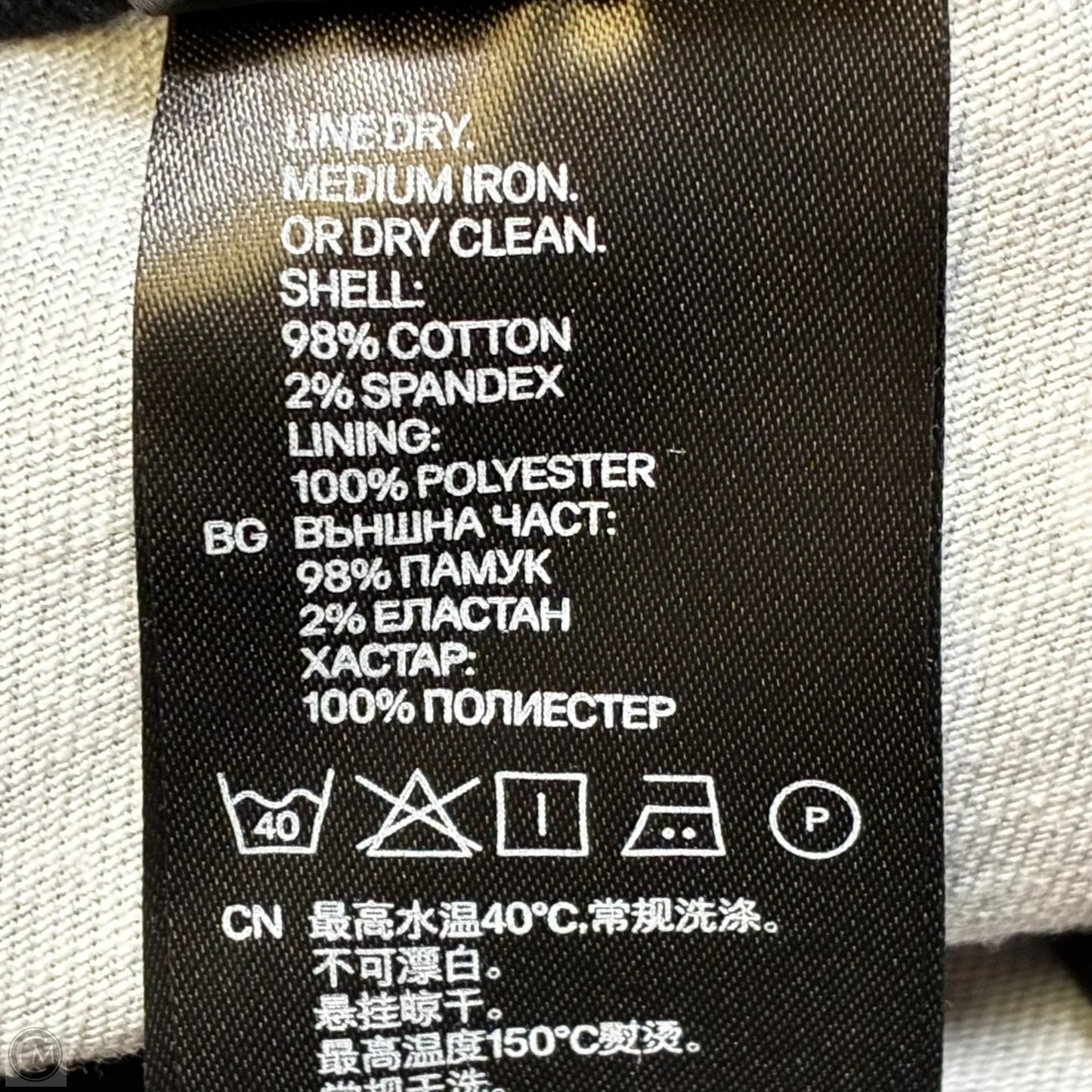 Shorts By H&m In Black & White, Size: 12