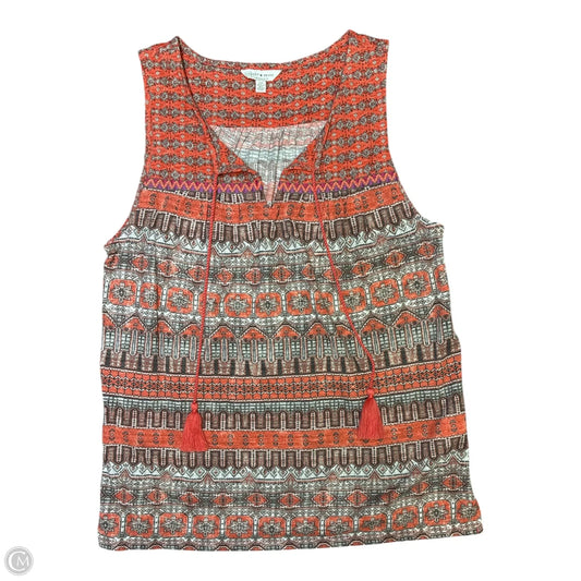 Blouse Sleeveless By Lucky Brand In Orange, Size: Sp