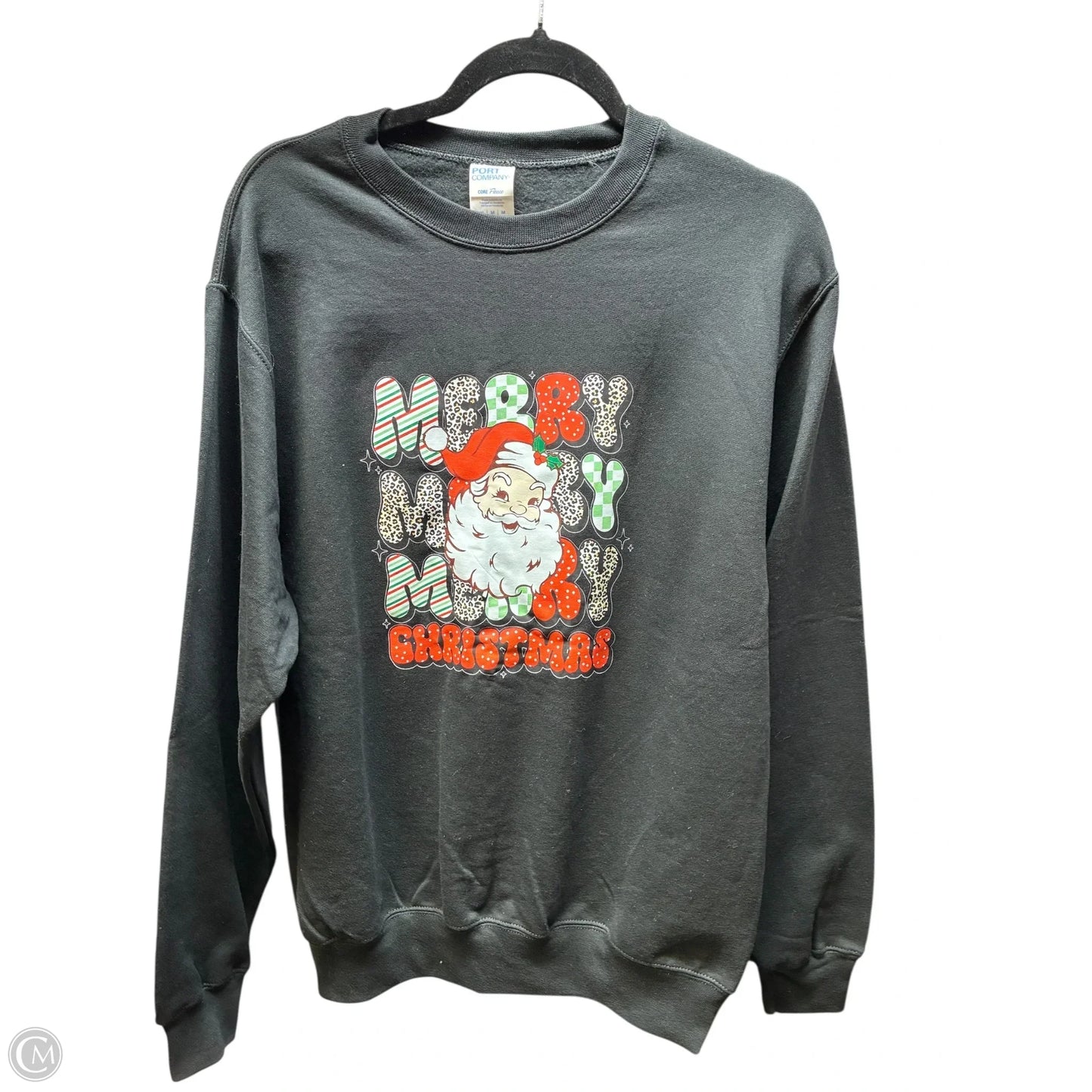 Sweatshirt Crewneck By Clothes Mentor In Black, Size: M