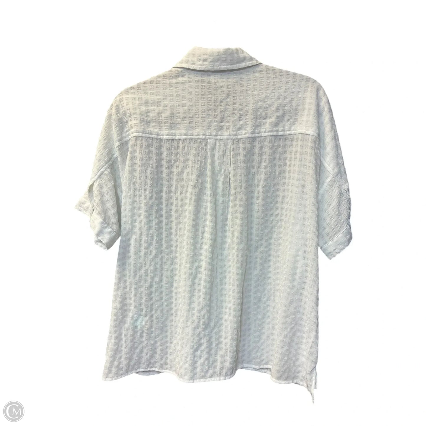 Top Short Sleeve By Max Studio In White, Size: M