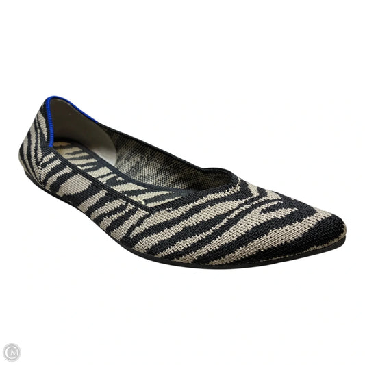Shoes Flats By Rothys In Zebra Print, Size: 7