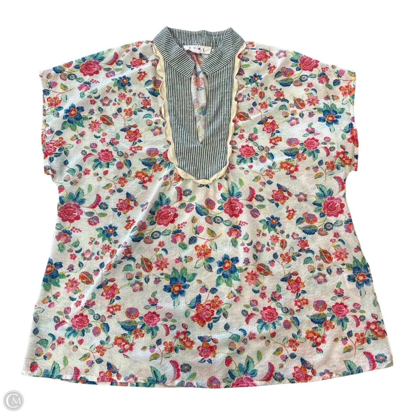 Top Short Sleeve By Thml In Floral Print, Size: M