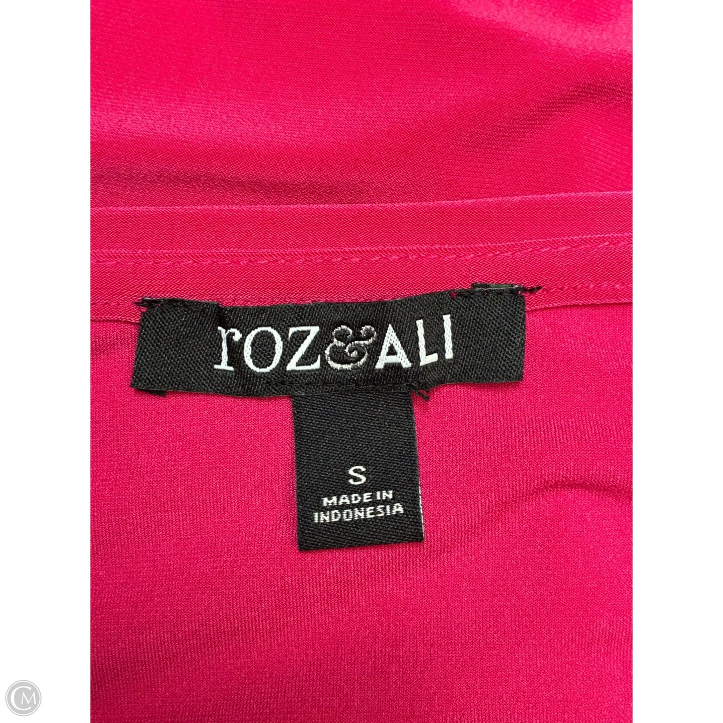 Top Short Sleeve By Roz And Ali In Pink, Size: S
