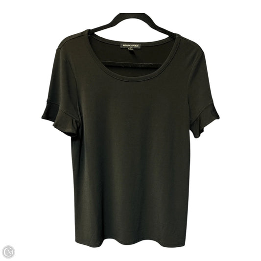 Top Short Sleeve By Banana Republic In Black, Size: S