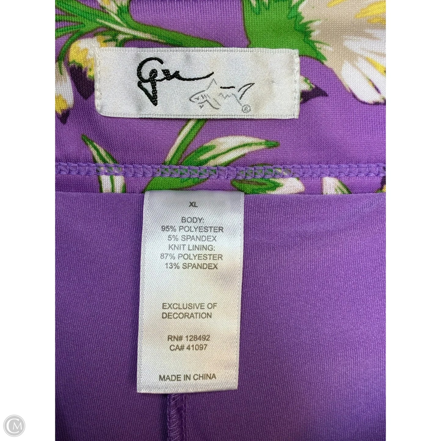 Skort By Greg Norman In Purple, Size: 14
