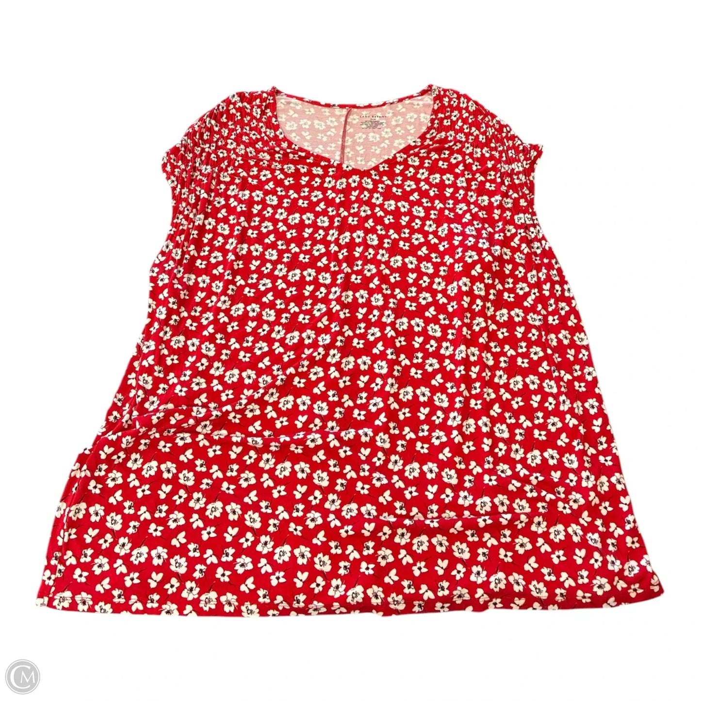 Top Short Sleeve By Lane Bryant In Red, Size: 3x