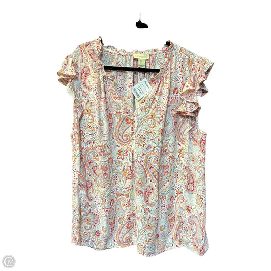 Blouse Short Sleeve By Cynthia Rowley In Multi-colored, Size: 2x