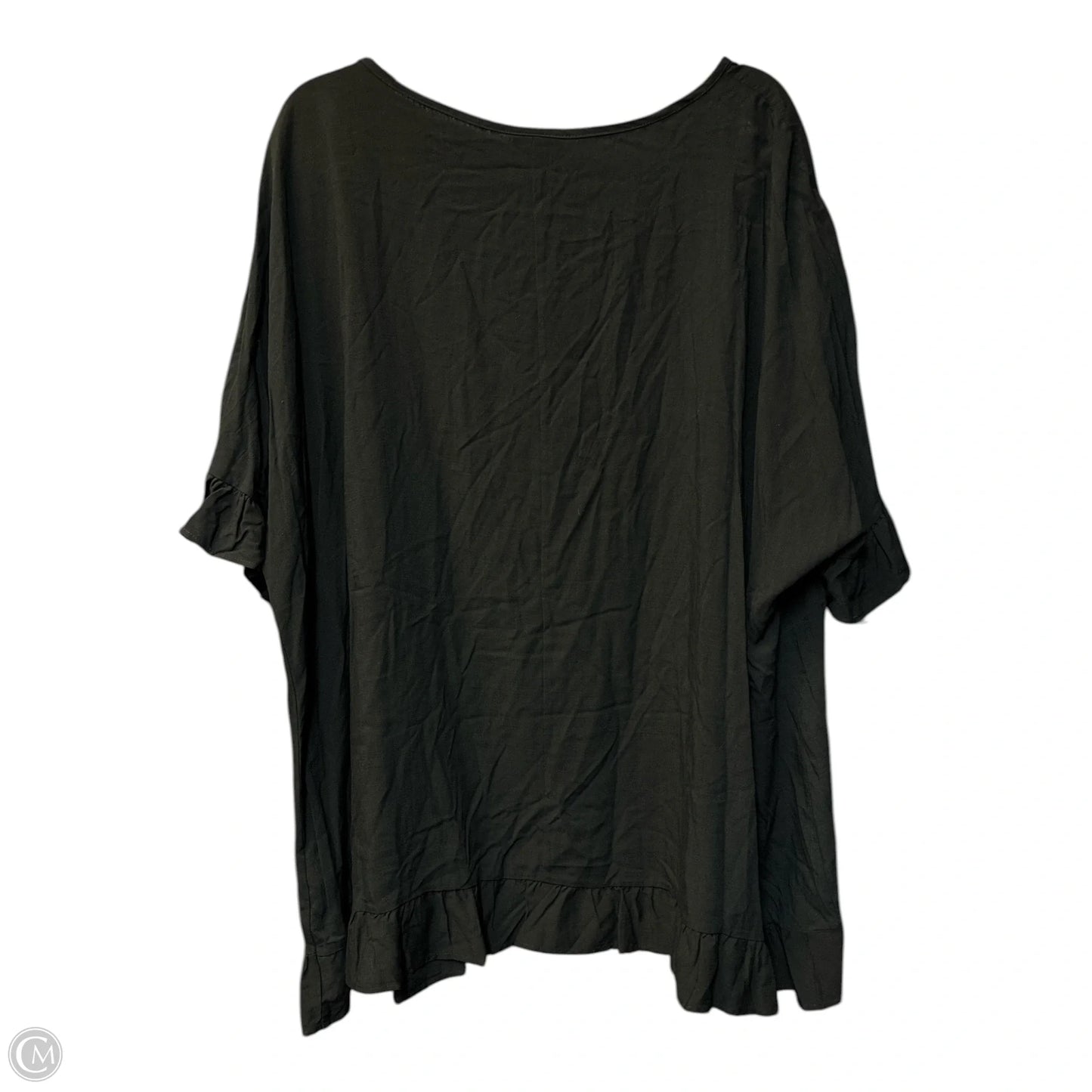 Blouse Short Sleeve By Cme In Black, Size: 2x