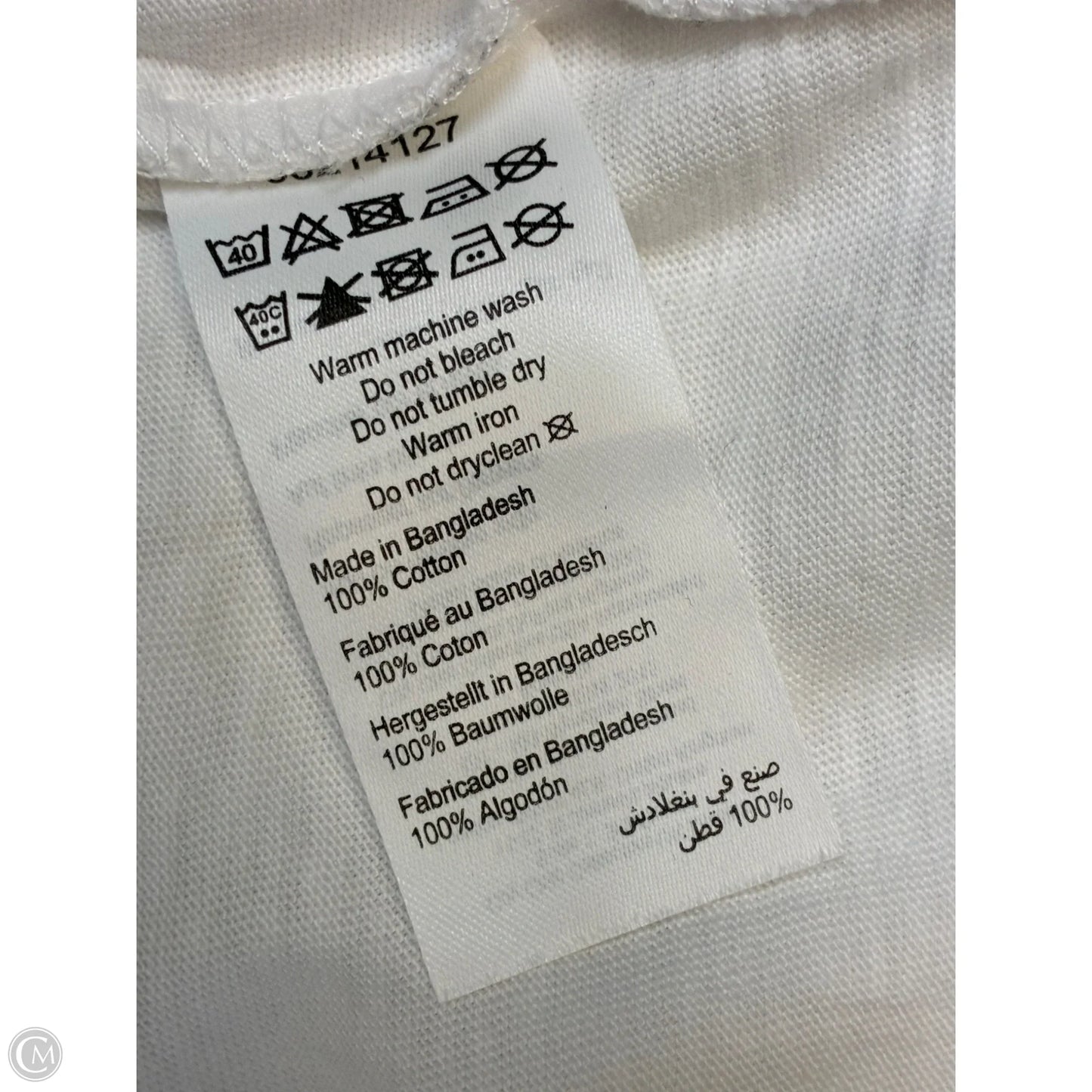 Top Short Sleeve By Cme In White, Size: 3x