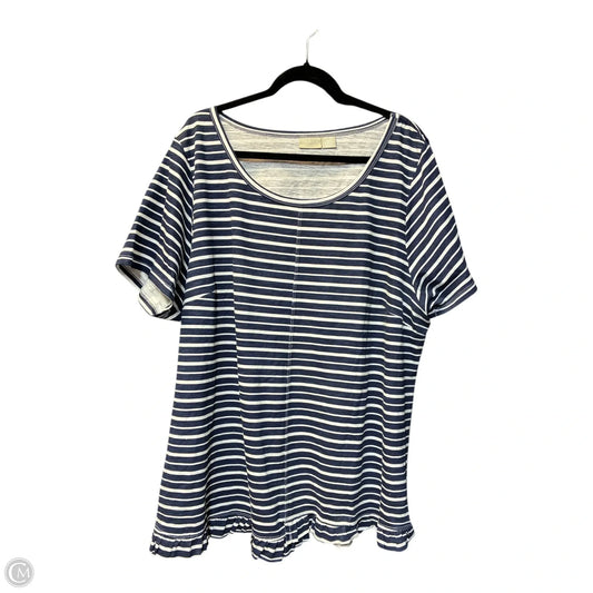 Top Short Sleeve By Cme In Striped Pattern, Size: 2x