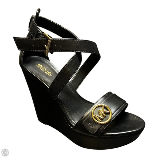 Sandals Heels Wedge By Michael By Michael Kors In Black, Size: 6.5