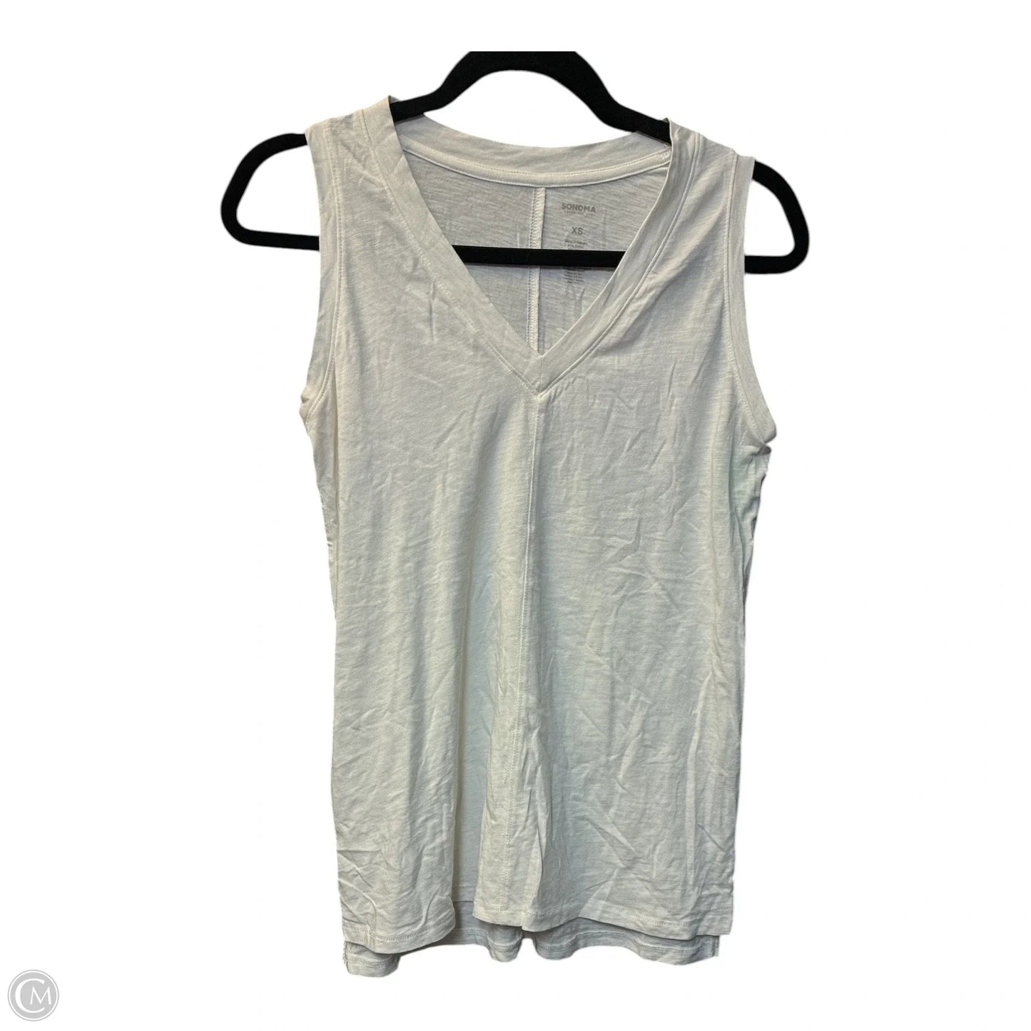 Top Sleeveless Basic By Sonoma In White, Size: Xs